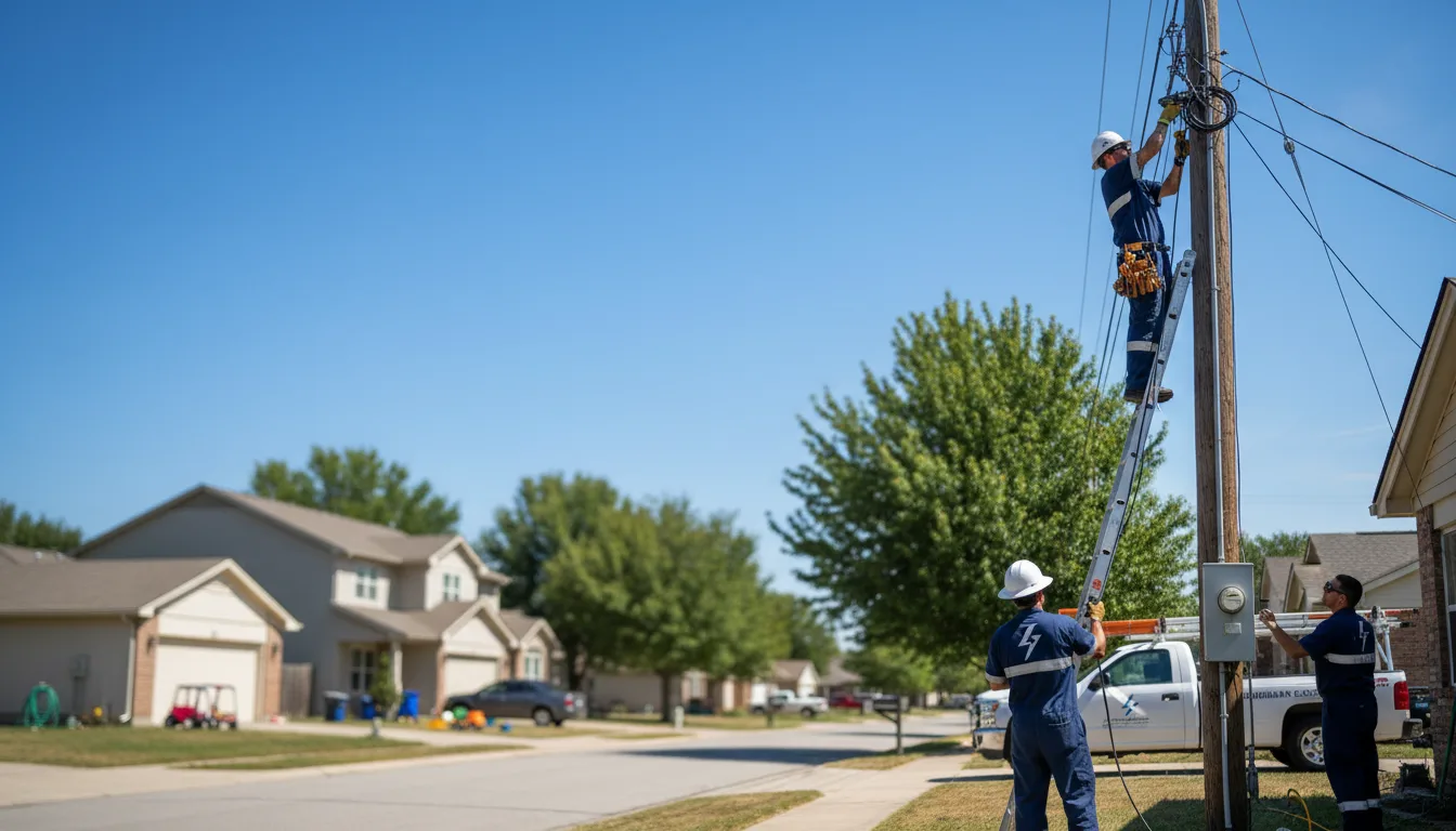 Residential electrician providing installation services in Pomona, MO